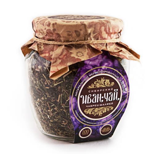Сибирский Иван чай с чабрецом и шалфеем стекло банка
