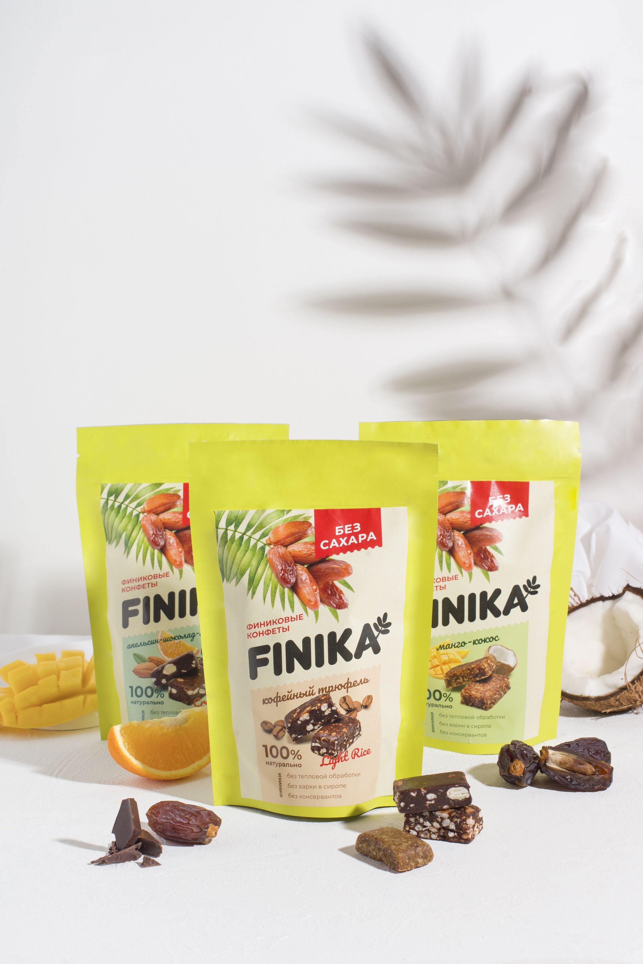 Финиковые конфеты FINIKA манго кокос 150 гр