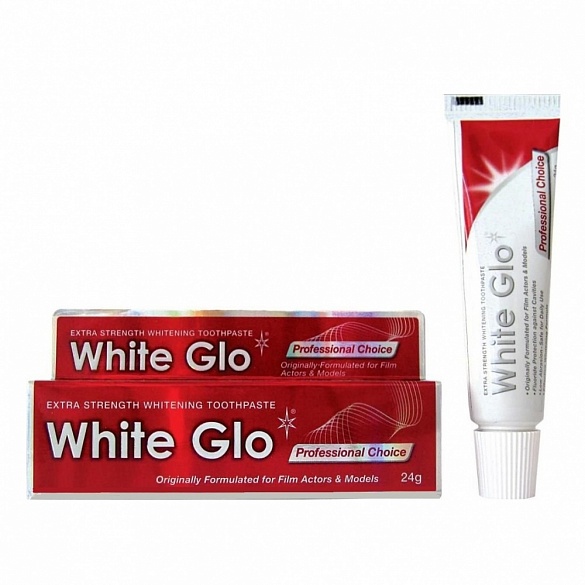 Зубная паста White Glo 24 гр, отбеливающая профессиональный выбор